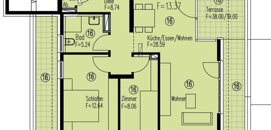 3,5 – Zimmer Penthousewohnung