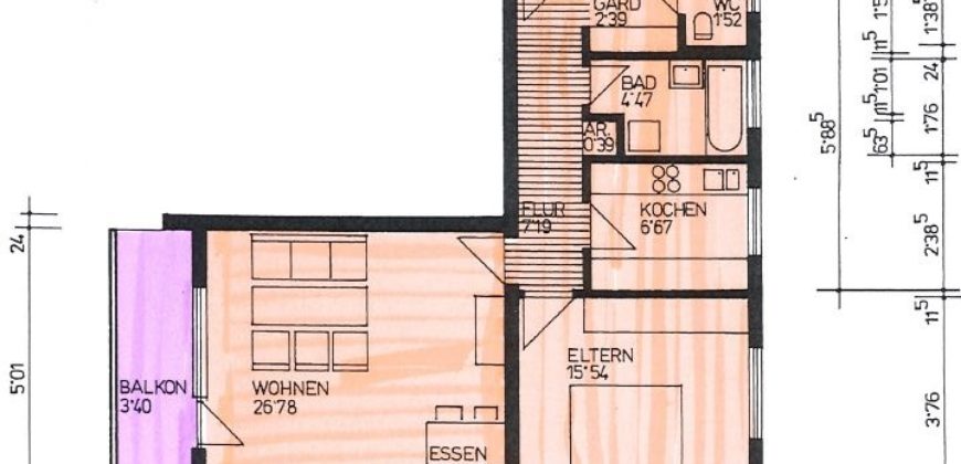 VERKAUFT – 2-Zimmer-ETW in Worblingen mit schöner Aussicht